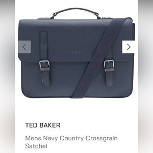 TED BAKER
Mens Navy Country Crossgrain Satchel
